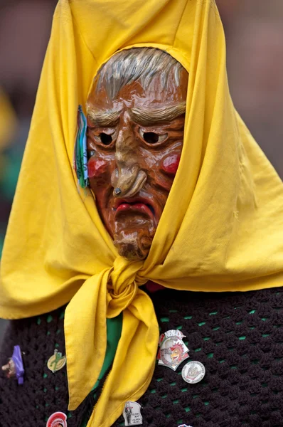 Sfilata in maschera al carnevale storico di Friburgo, Germania — Foto Stock