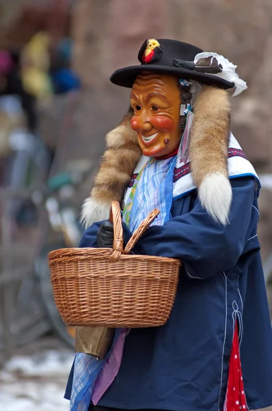 Freiburg, Almanya tarihi karnaval maskesi törende — Stok fotoğraf