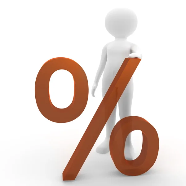 stock image Person with percent symbol