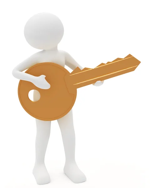 Persoon sleutel als een gitaar spelen — Stockfoto