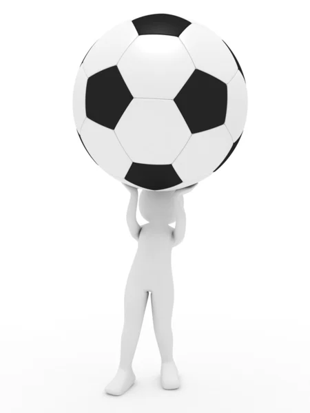 Persona con fútbol — Foto de Stock
