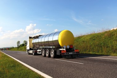 Fuel tanker truck (names removed) clipart