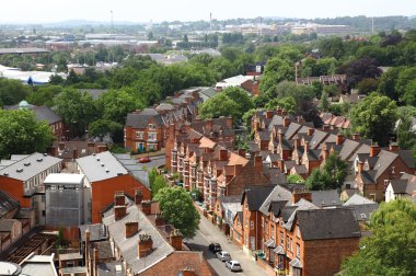 Nottingham sky line england uk clipart