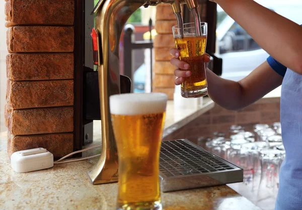 stock image Beer on bar counter