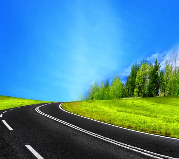 Road and blue sky Royalty Free Stock Photos