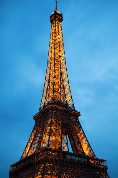 Eiffel-torony az éjszakában — Stock Fotó