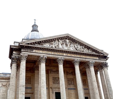 Pantheon in Paris on white background clipart