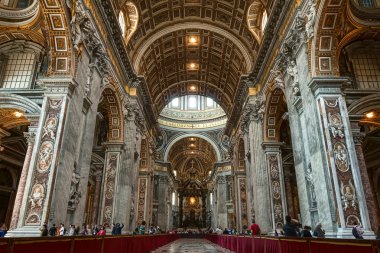 Saint Peter's basilica interior in Vatican clipart