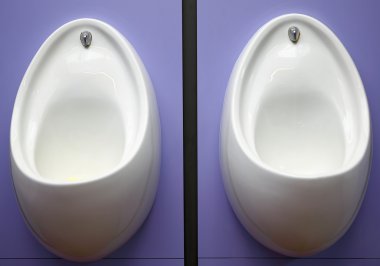 Public toilet with urinals clipart