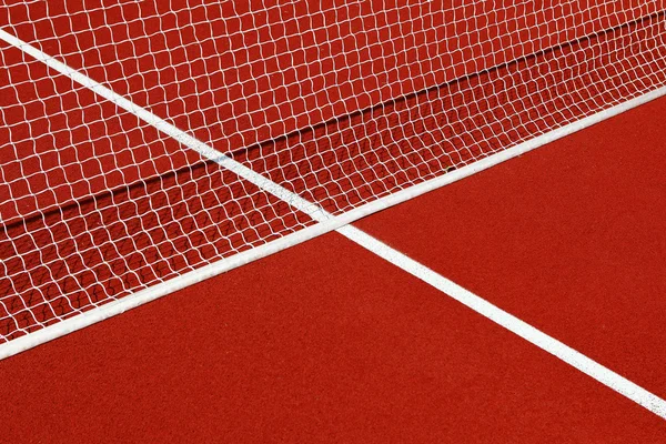 Tennis net and lines — Stock Photo, Image