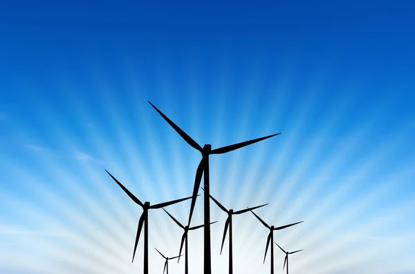Энергия ветряных турбин — стоковое фото