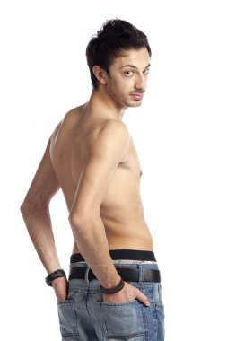 Shirtless man clipart