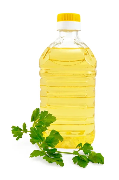 Растительное масло с петрушкой — стоковое фото