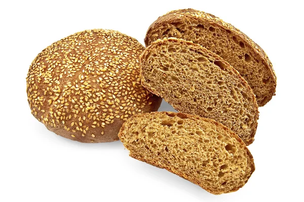 Rye rolls with sesame seeds — Stock Photo, Image