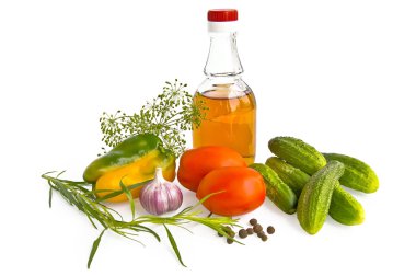 Vegetables with vinegar clipart