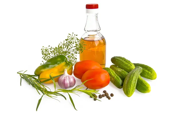 Grönsaker med vinäger — Stockfoto