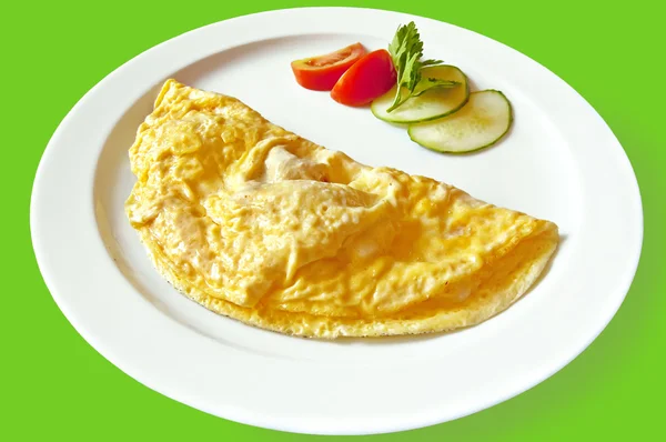 Omelette on the dish — Stock Photo, Image