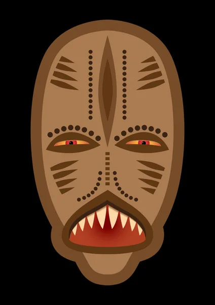Máscara havaiana de madeira —  Vetores de Stock