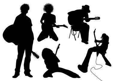 Guitarist silhouette clipart