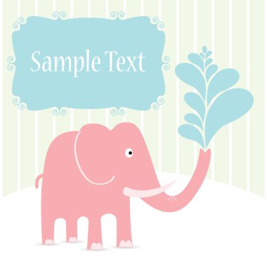 Pink elephant clipart