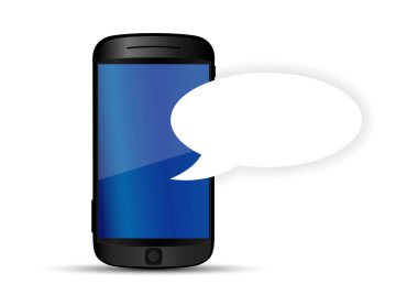 Mobile phone text message clipart