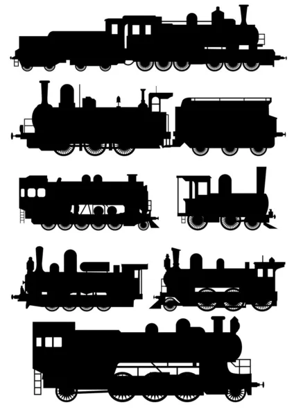Locomotiva a vapor — Vetor de Stock