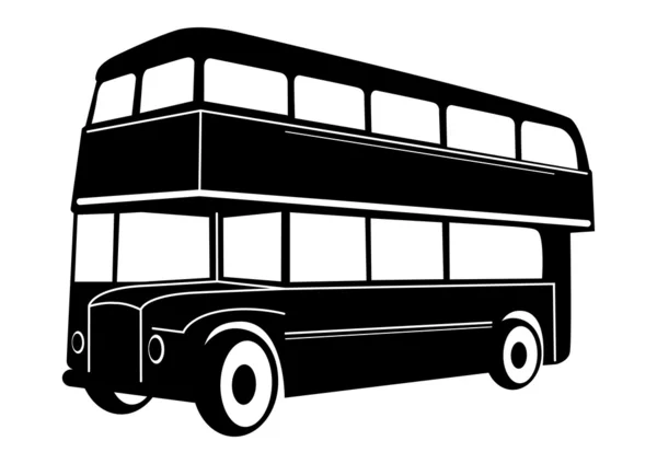 赤のダブルデッカーのロンドンのバス — ストックベクタ