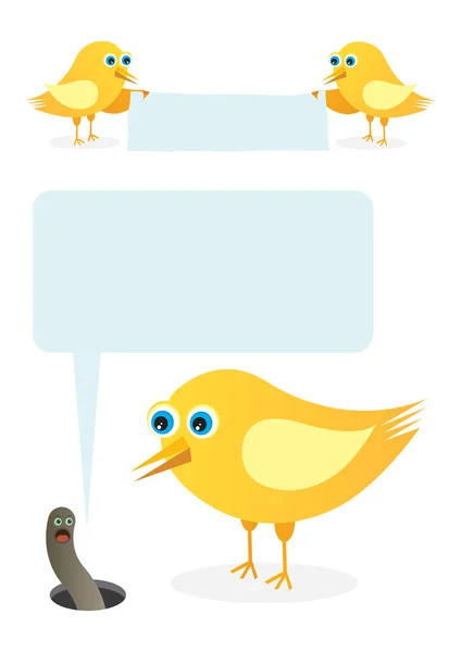 Fåglar prata meddelande — Stock vektor