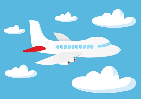 Airplane in the sky — Stock Vector