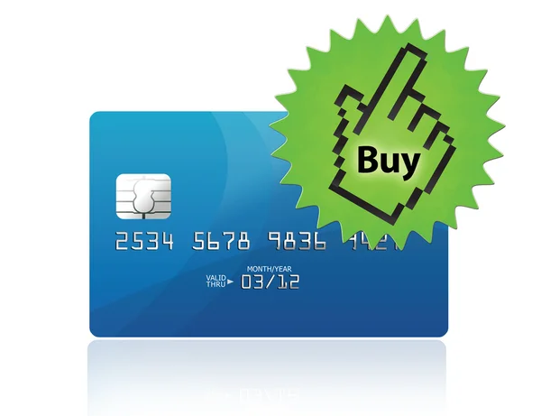 Кредитна картка значок — стокове фото