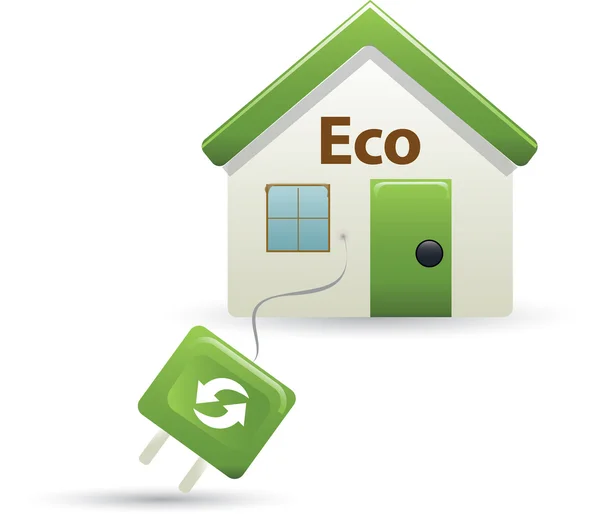 Eco huis — Stockvector