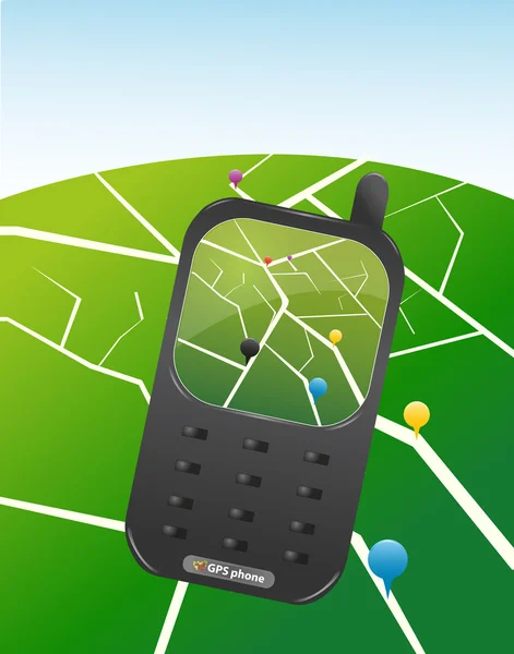GPS Térkép — Stock Vector