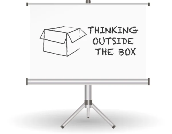 Denken buiten de doos — Stockvector