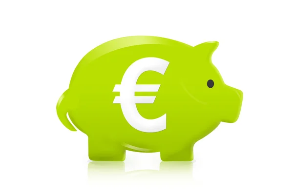 Banco de porquinho euro — Fotografia de Stock