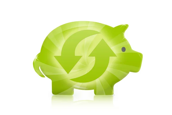 Recycle pig — Stock Photo, Image