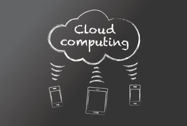 Blackboard - cloud computing clipart