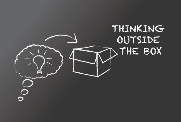 Myšlení mimo krabici — Stockový vektor