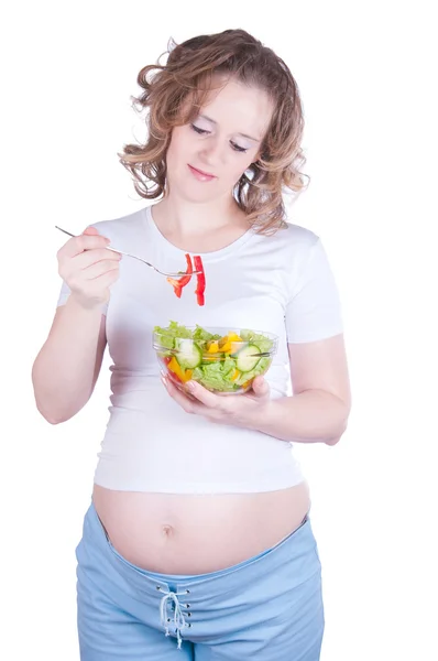 Les femmes enceintes mangent — Photo