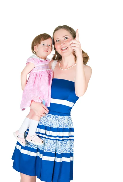 A nő tartja a kezében a gyermek — Stock Fotó