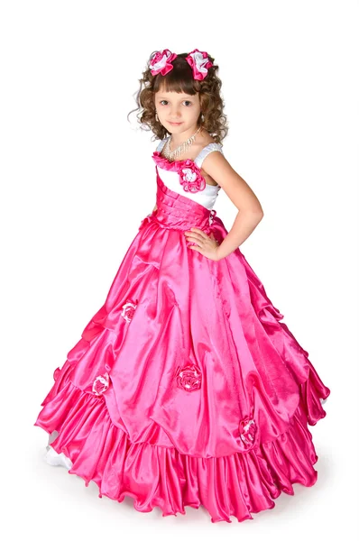 Het meisje in een mooie jurk — Stockfoto