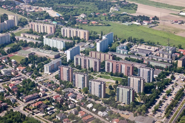Warszawa Visa från plan — Stockfoto