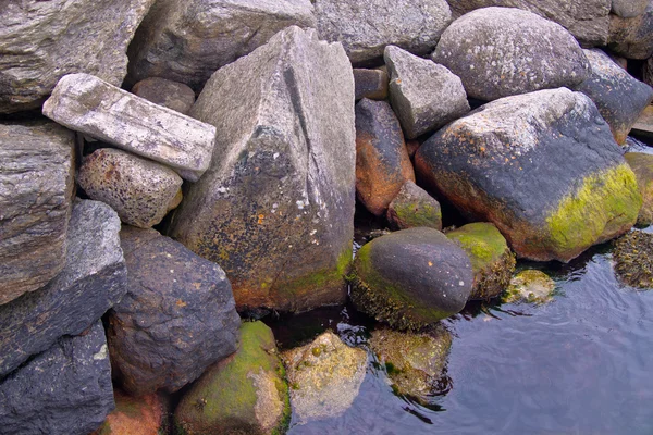 Riva rocciosa del fiordo norvegese — Foto Stock