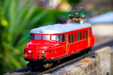 Miniature train in Switzerland miniature clipart