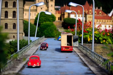 Miniature street in Switzerland miniature clipart