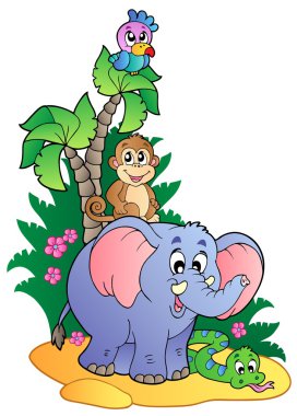 Various cute African animals 1 clipart