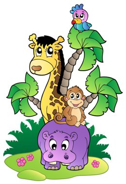 Various cute African animals 2 clipart