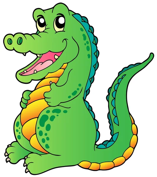 Cartoon standing crocodile — Stock Vector