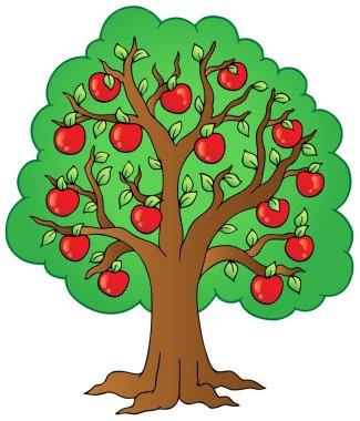 Cartoon apple tree clipart