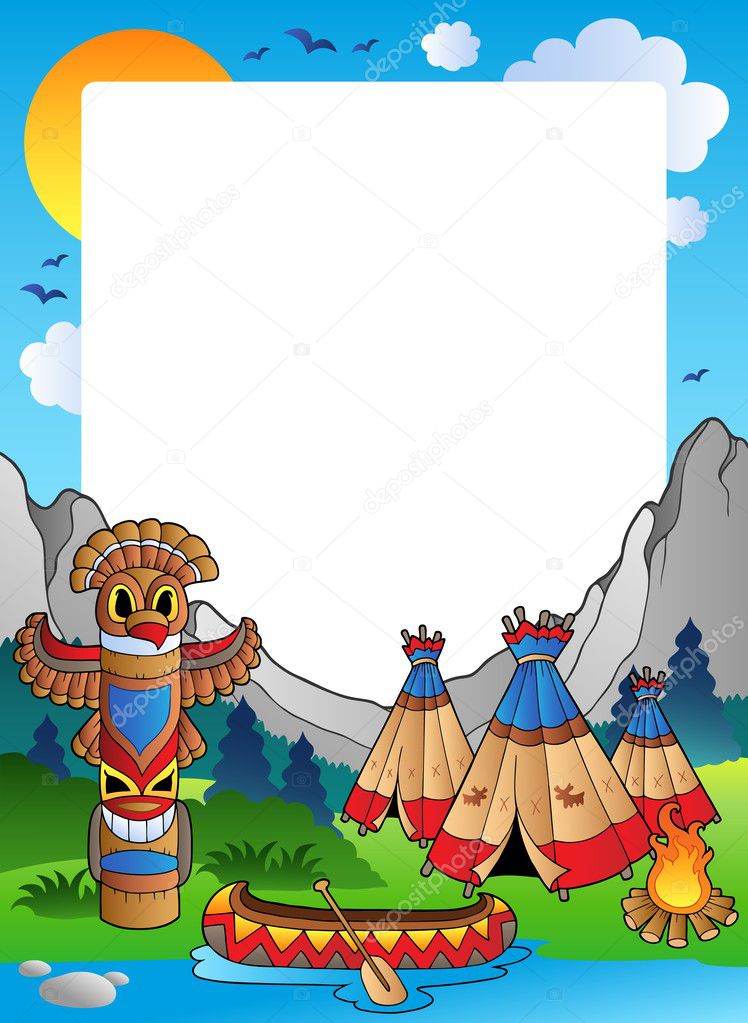 Frame with Indian village Stock Vector Image by ©clairev #5595043