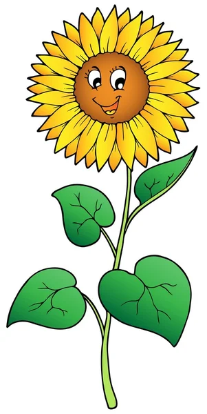 Niedliche Cartoon-Sonnenblume — Stockvektor
